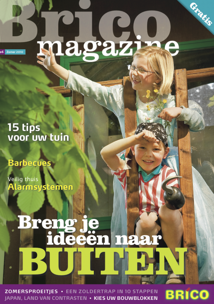 Cover of Brico magazine, featuring my two kids.